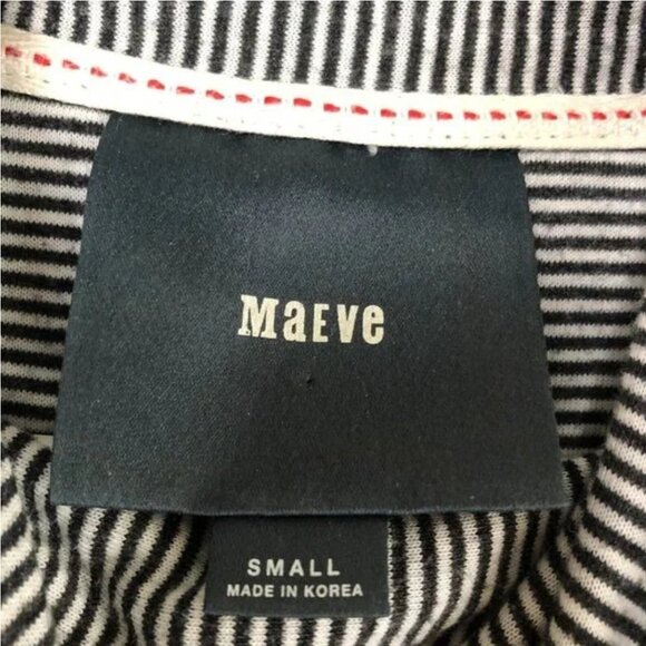 Anthropologie Maeve Tunic Size Small Striped Stretch Knit Turtleneck - Picture 6 of 8